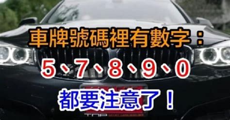 招財車牌號碼|有車的人注意！車牌有「這5大數字」註定聚錢財，好運連連擋不。